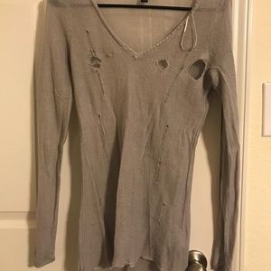 Distressed long sleeve